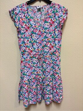 GAP Floral V-Neck Dress Top in Pink, Green, Blue, Yellow, Red